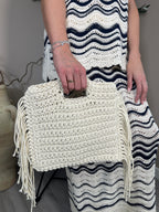 Mykonos Fringed Crochet Bag