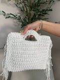 Mykonos Fringed Crochet Bag