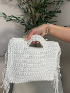 Mykonos Fringed Crochet Bag