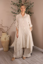 Hamptons Linen Stripe Shirt Dress