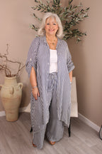 Hamptons Linen Stripe Shirt Dress