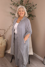 Hamptons Linen Stripe Shirt Dress