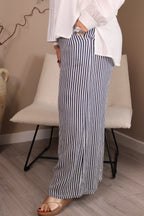 Hamptons Linen Stripe Trousers