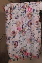 Pink & Teale Tassel Scarf