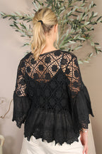 Almeria Crochet Frill Cardi