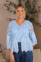 Almeria Crochet Frill Cardi