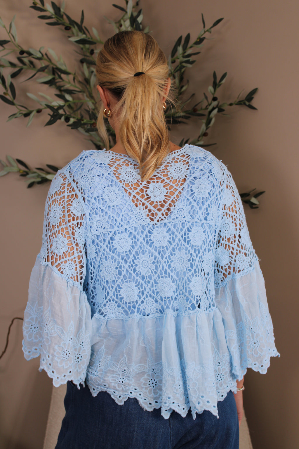 Almeria Crochet Frill Cardi