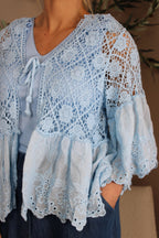 Almeria Crochet Frill Cardi