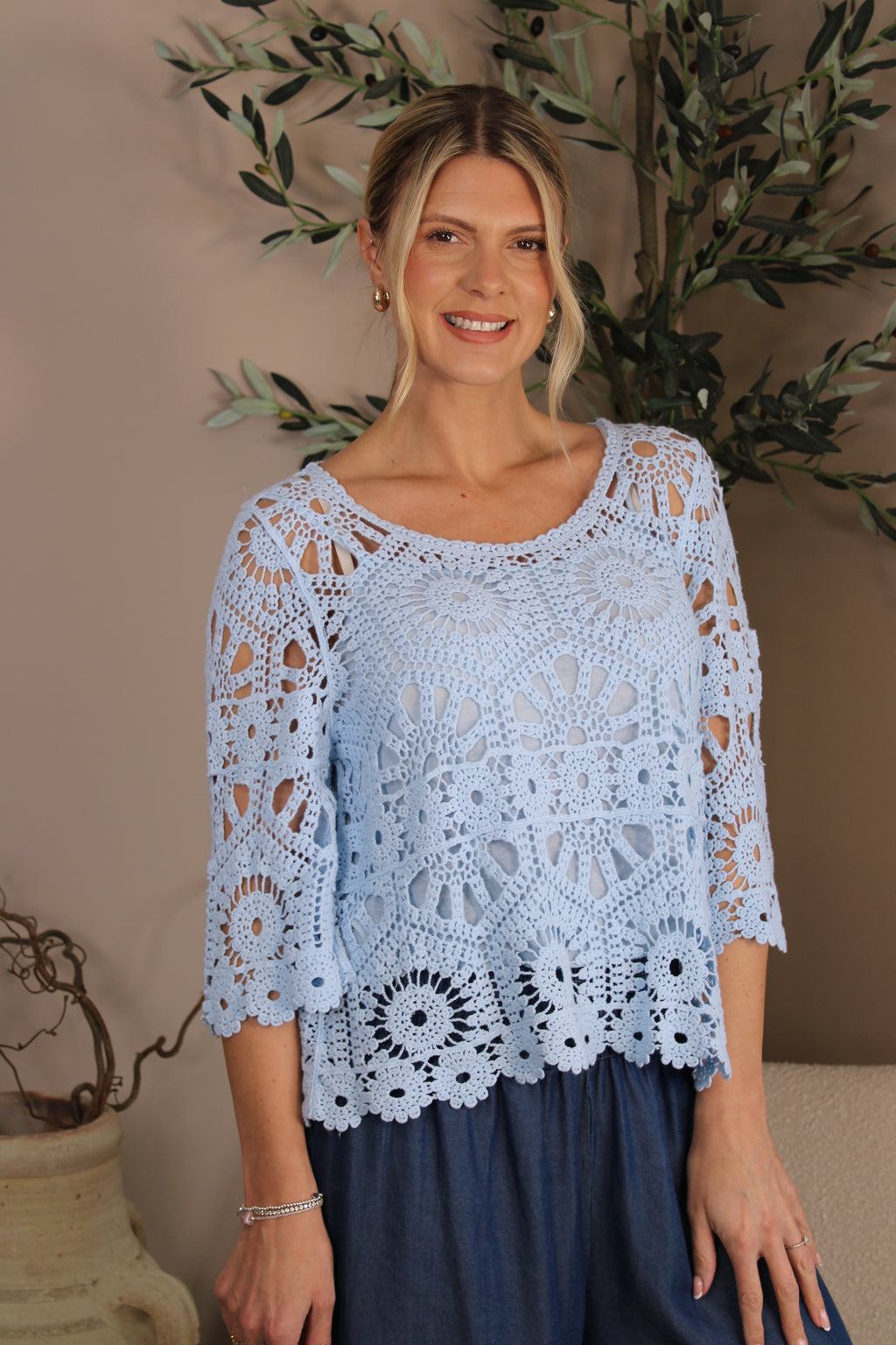 San An Crochet Top