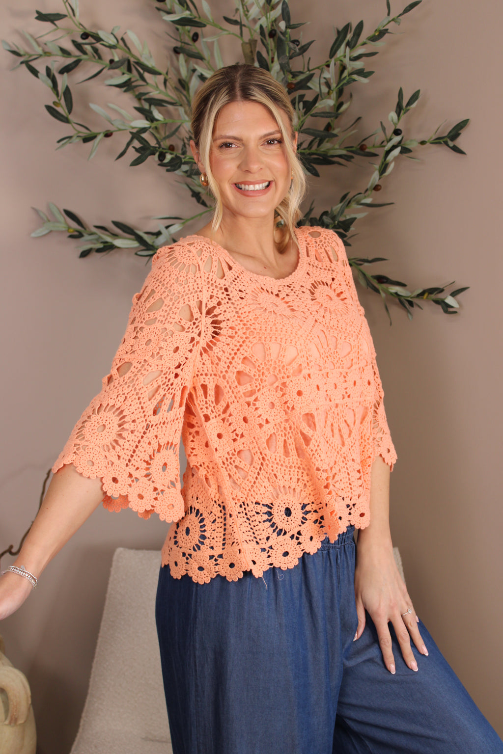 San An Crochet Top