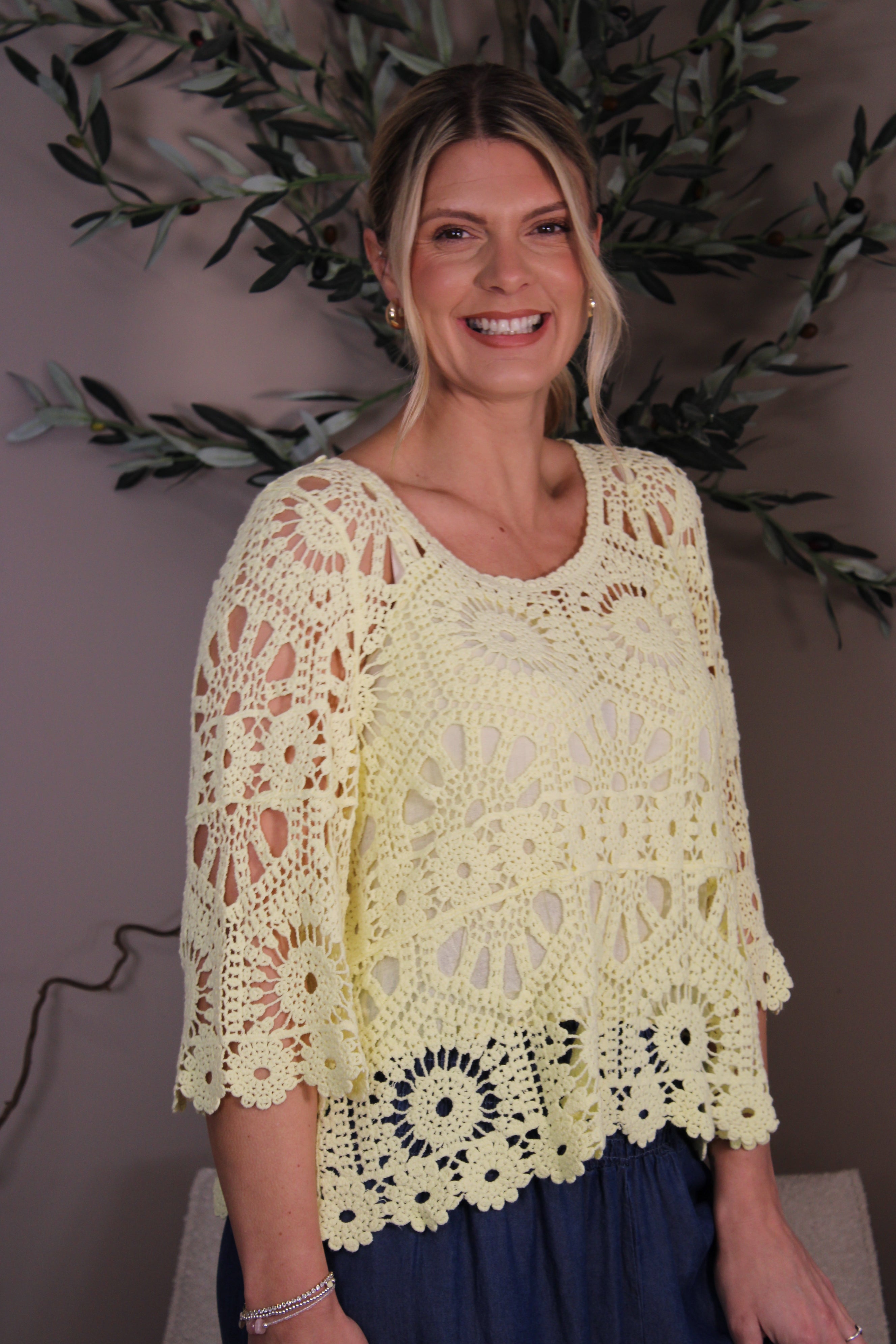 San An Crochet Top