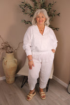 Roma Linen Wrap Blouse