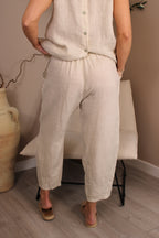 Roma Linen Barrel Trousers