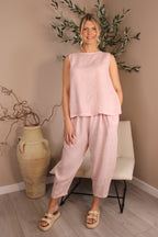 Roma Linen Barrel Trousers