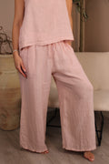 Roma Linen Wide Leg Trousers