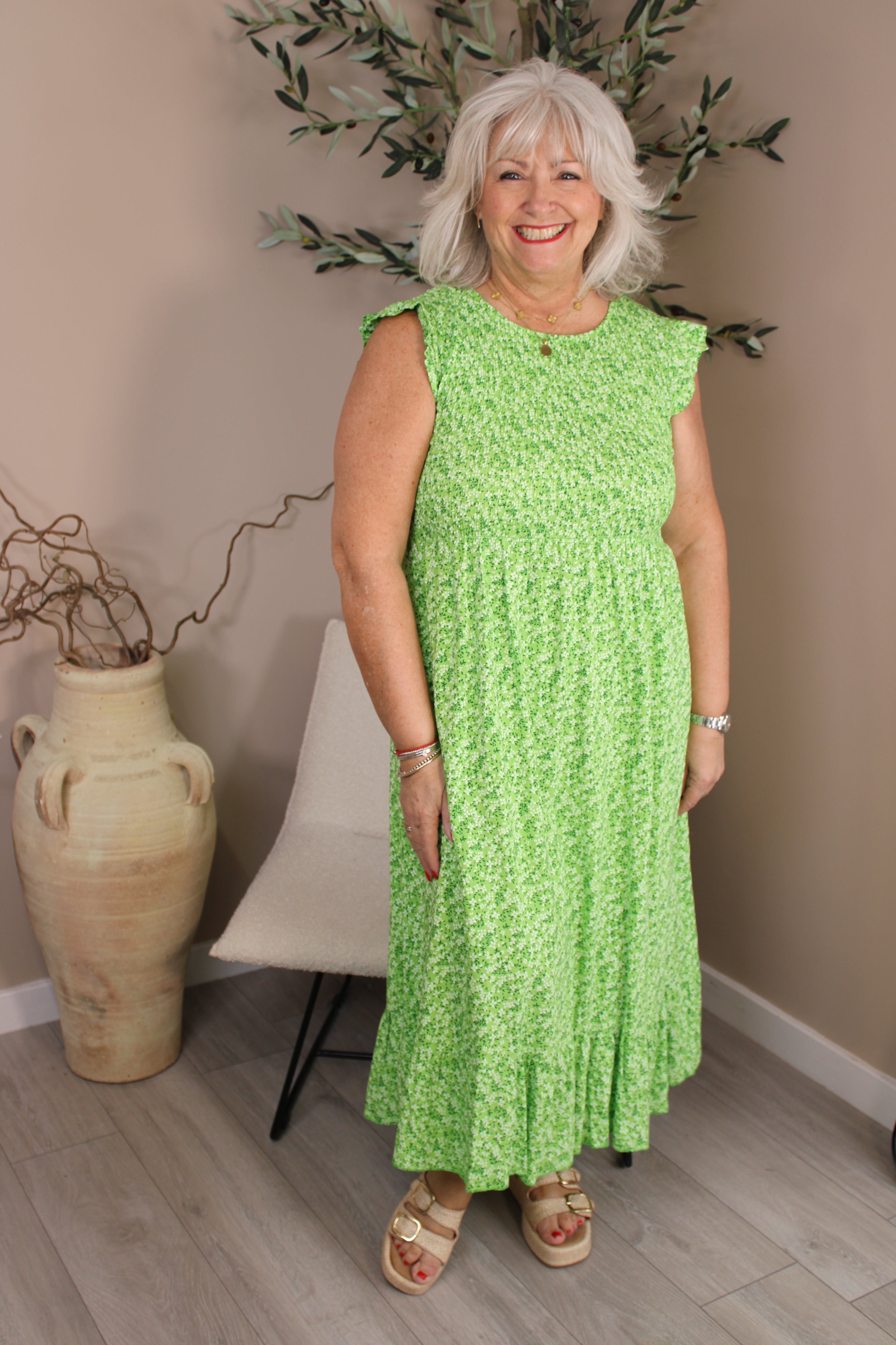 Capri Frill Sleeve Dress