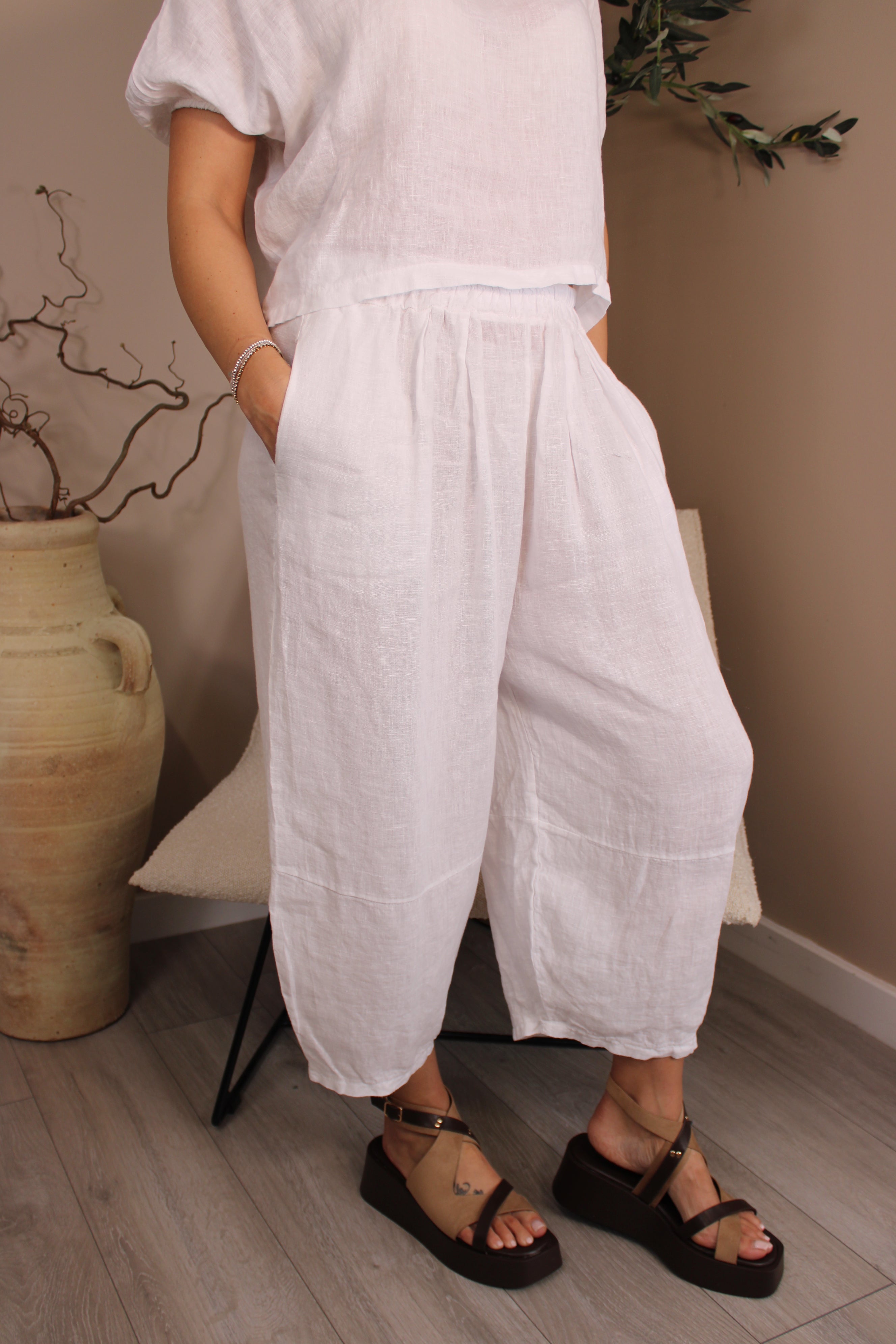 Roma Linen Balloon Trousers
