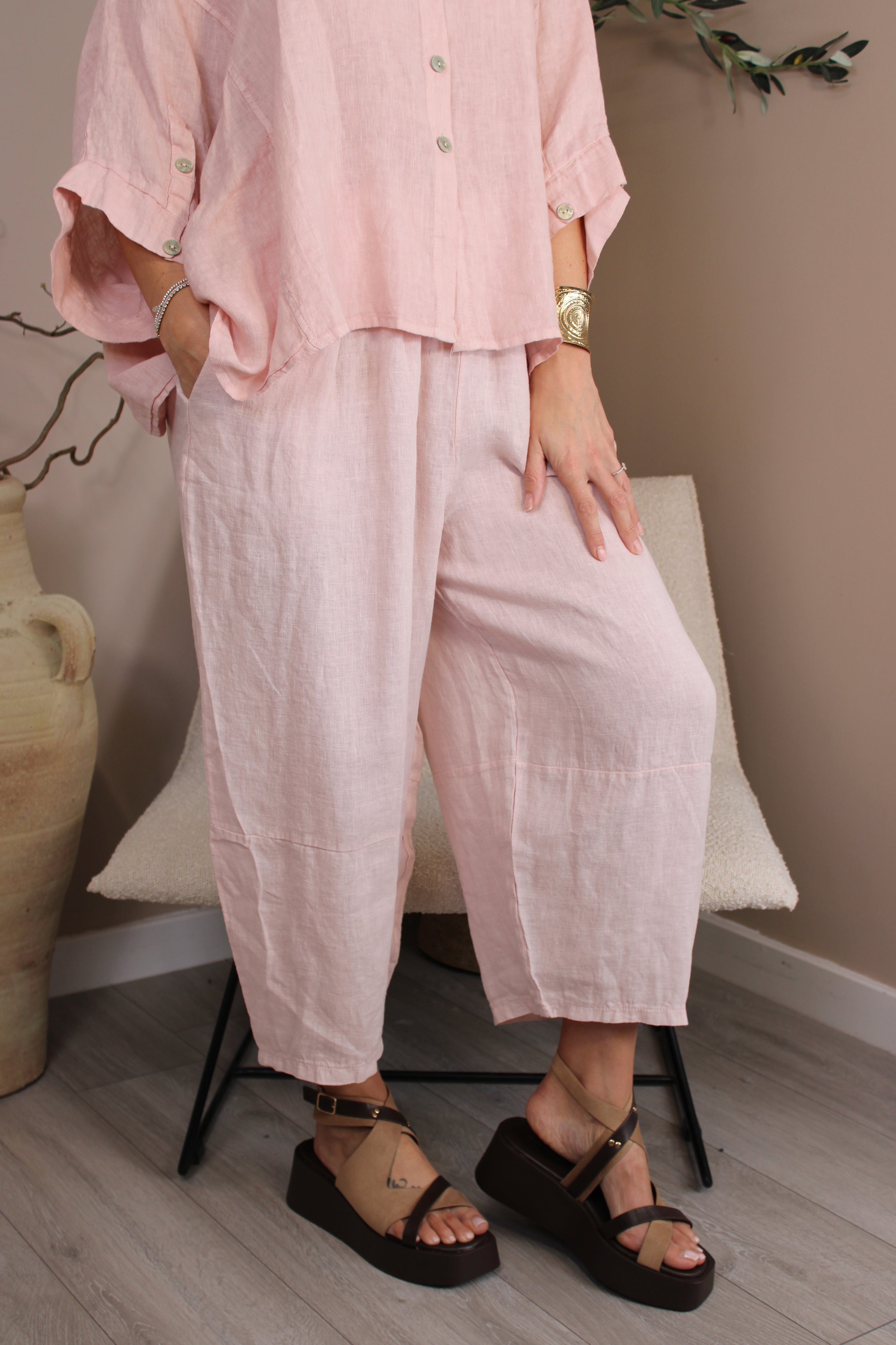 Roma Linen Balloon Trousers