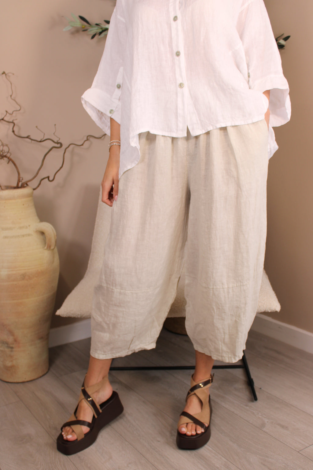 Roma Linen Balloon Trousers