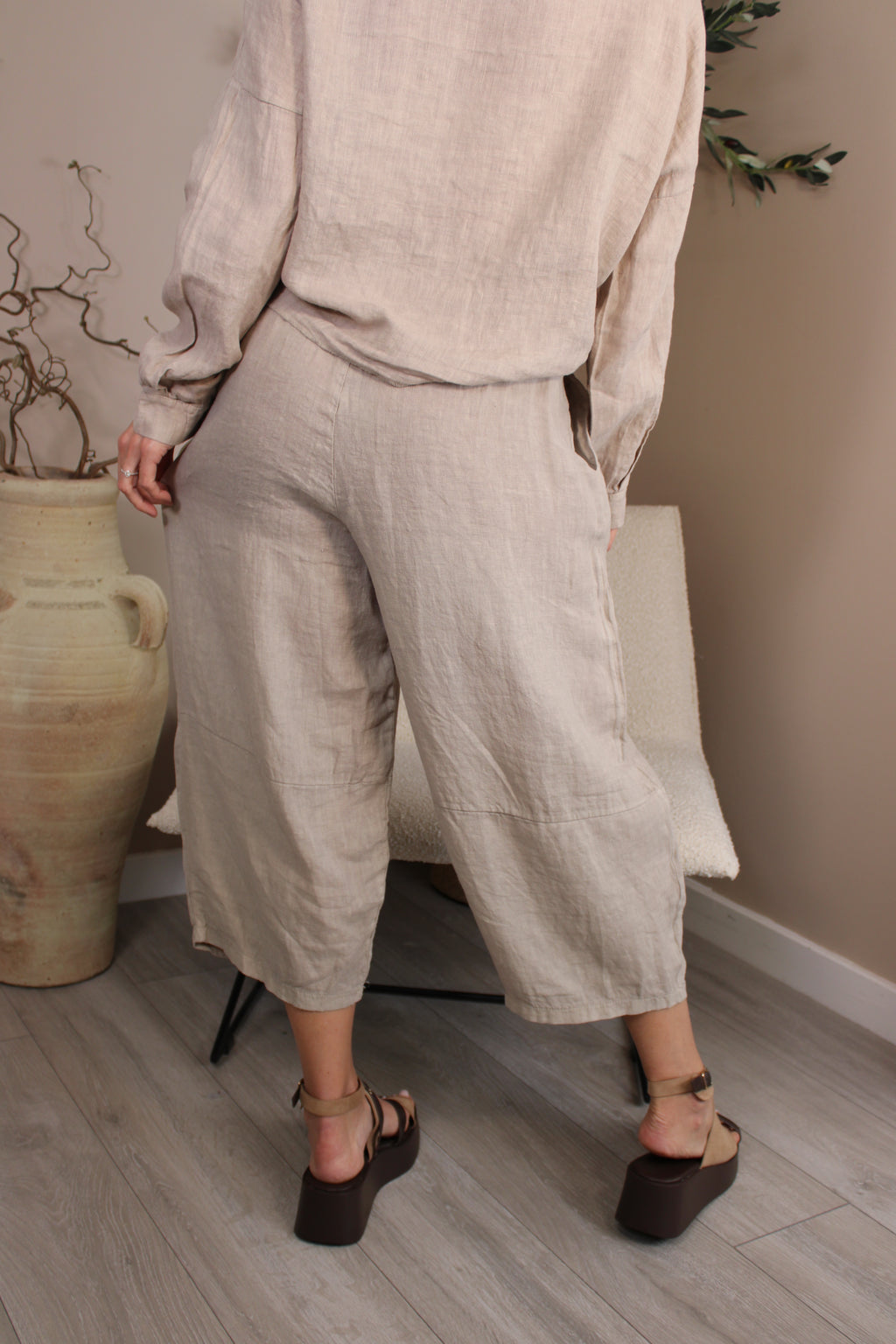 Roma Linen Balloon Trousers