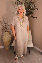 Roma Linen Shirt Dress