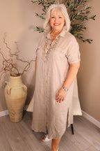 Roma Linen Shirt Dress