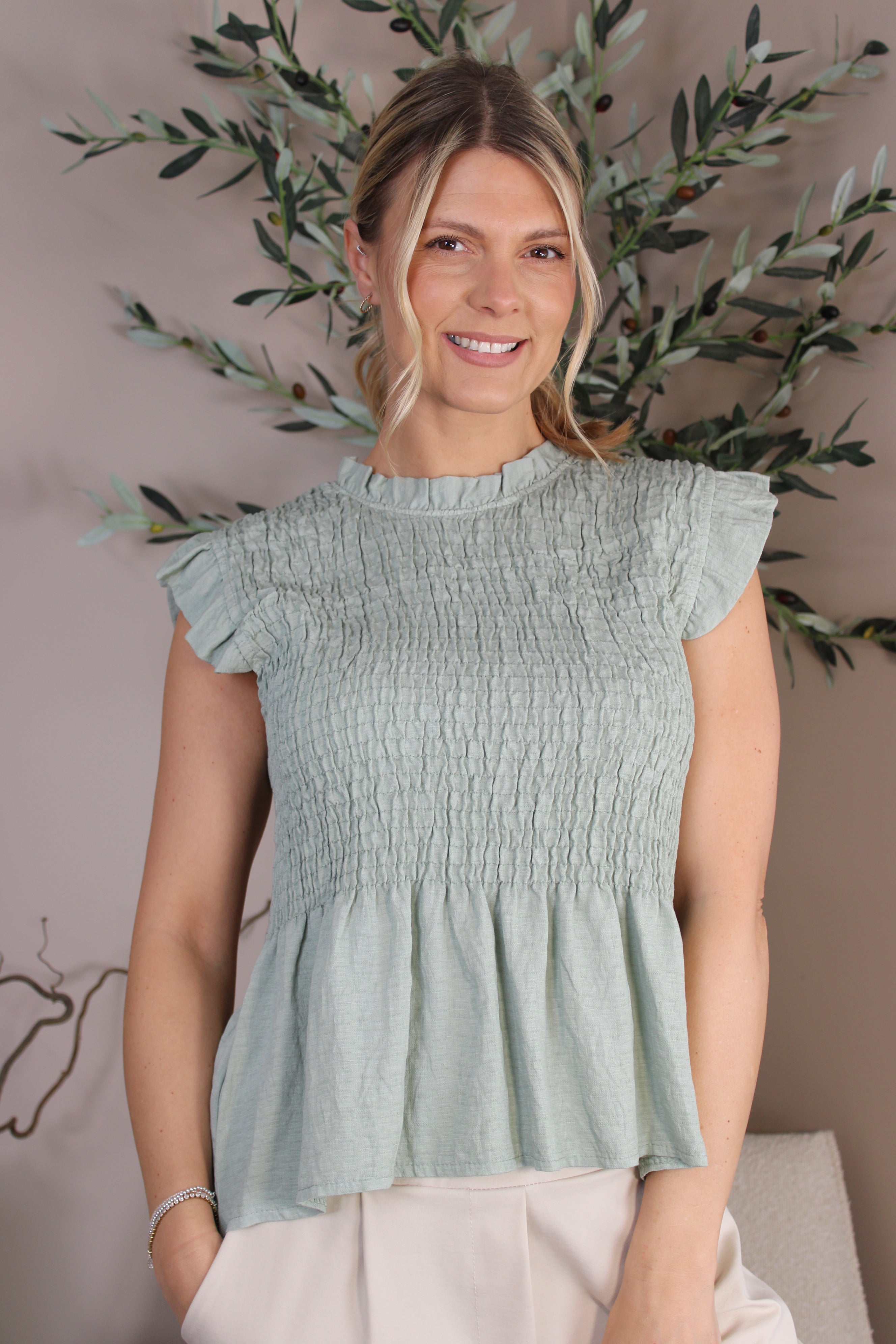Capri Frill Sleeve Top