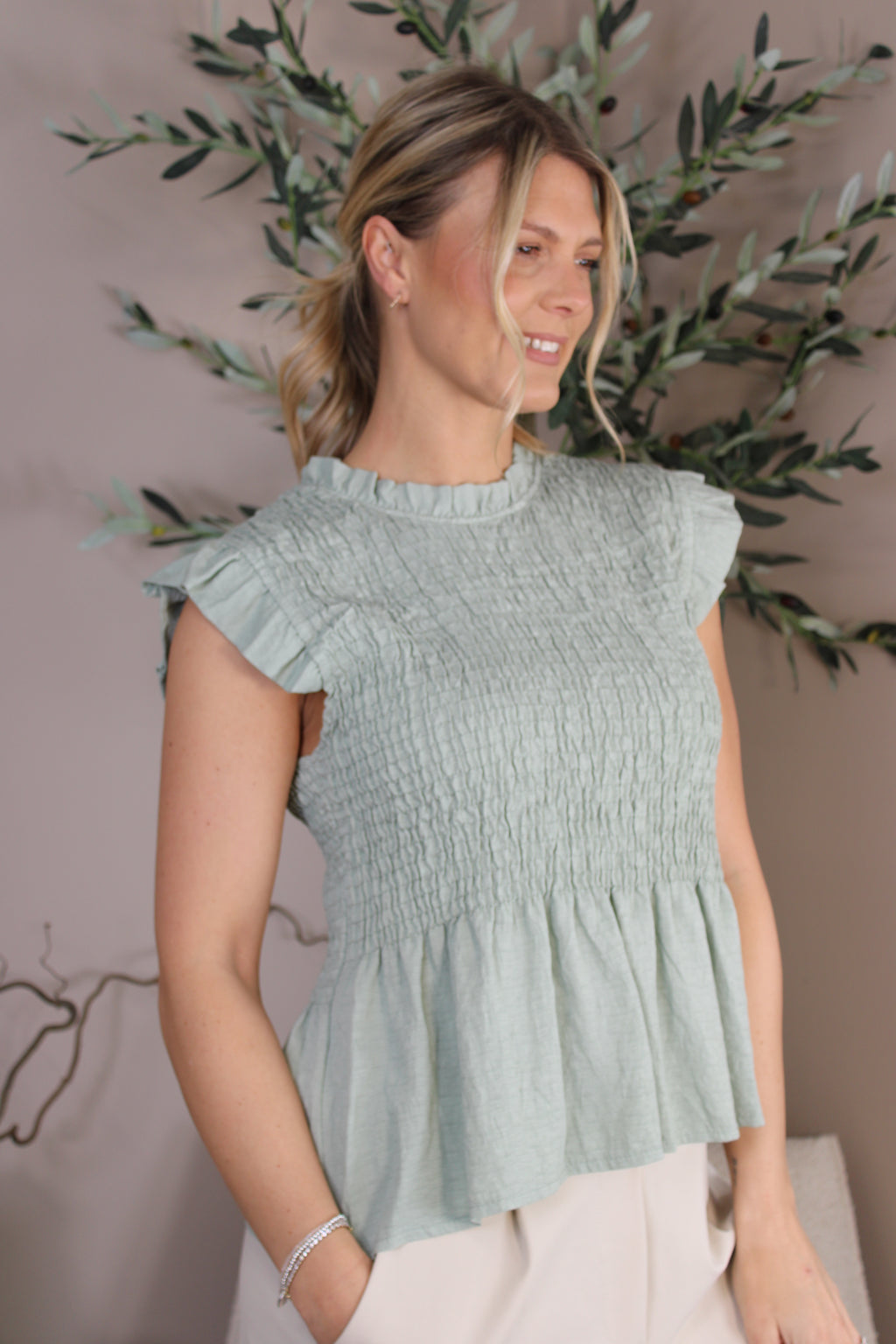 Capri Frill Sleeve Top