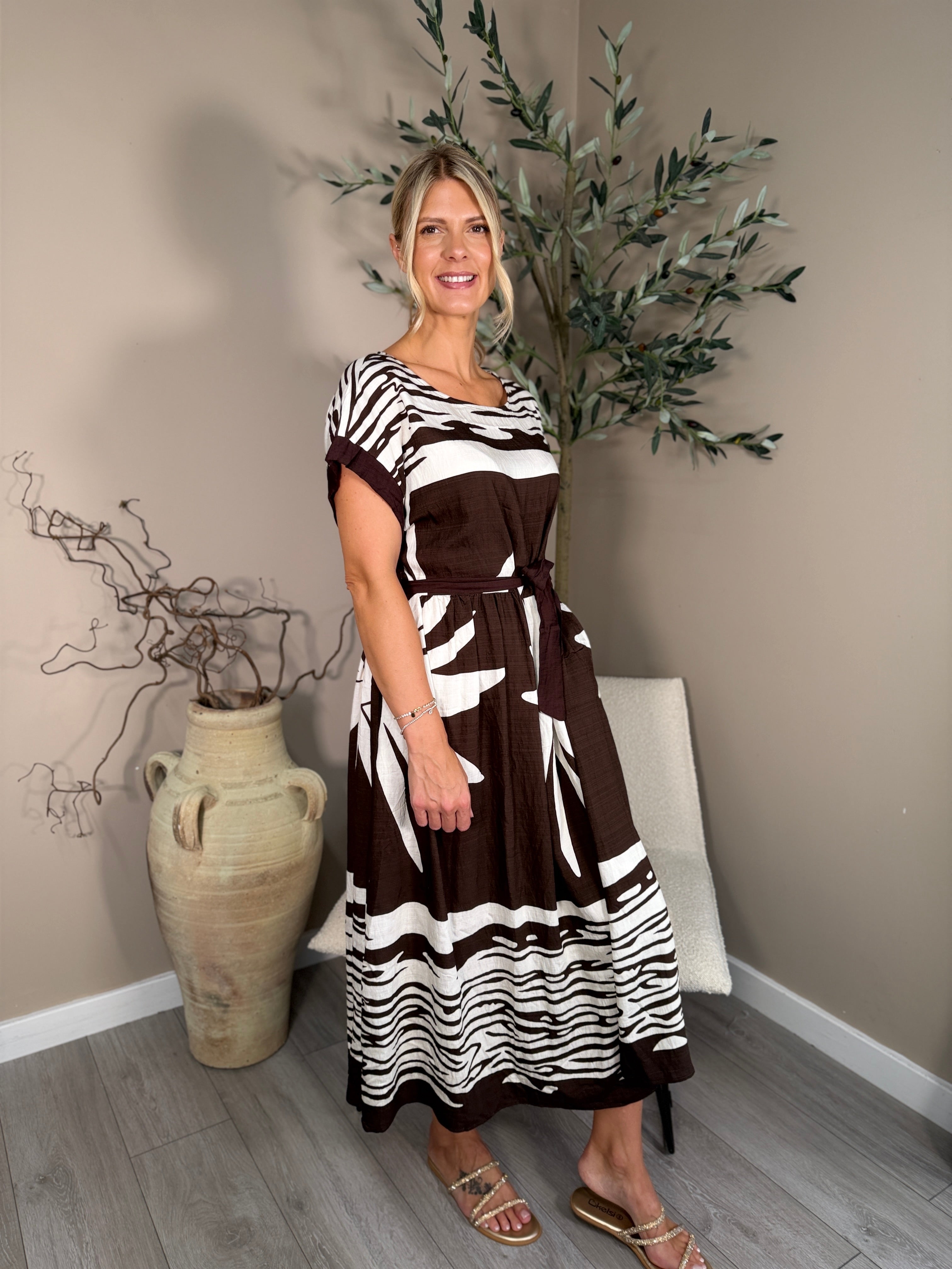 Island Breeze Palm Dress