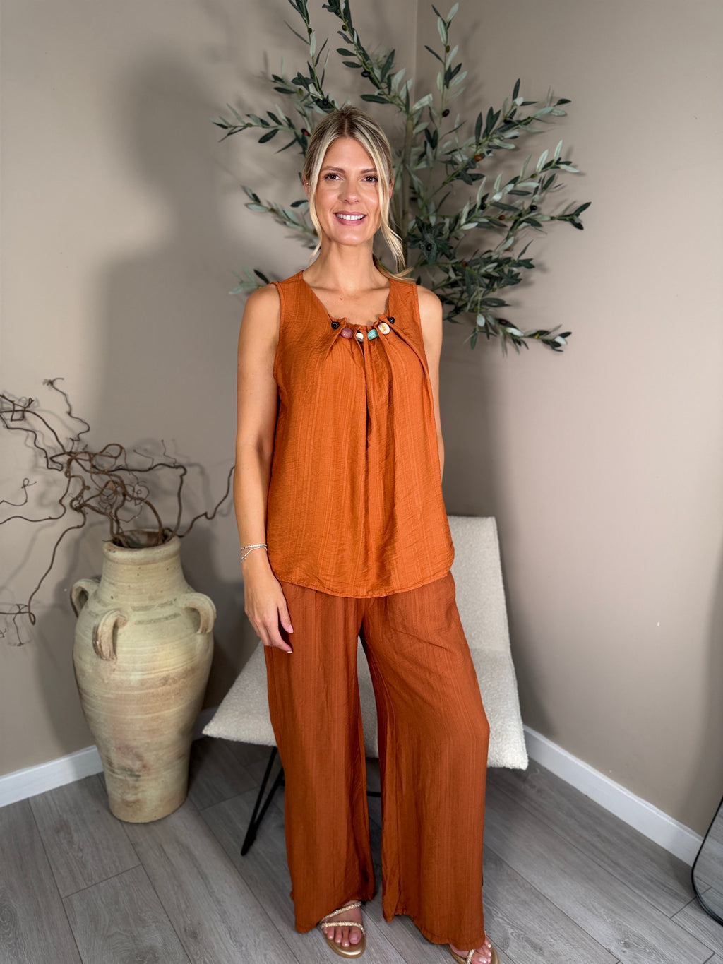 Lisbon Bead Neck Top