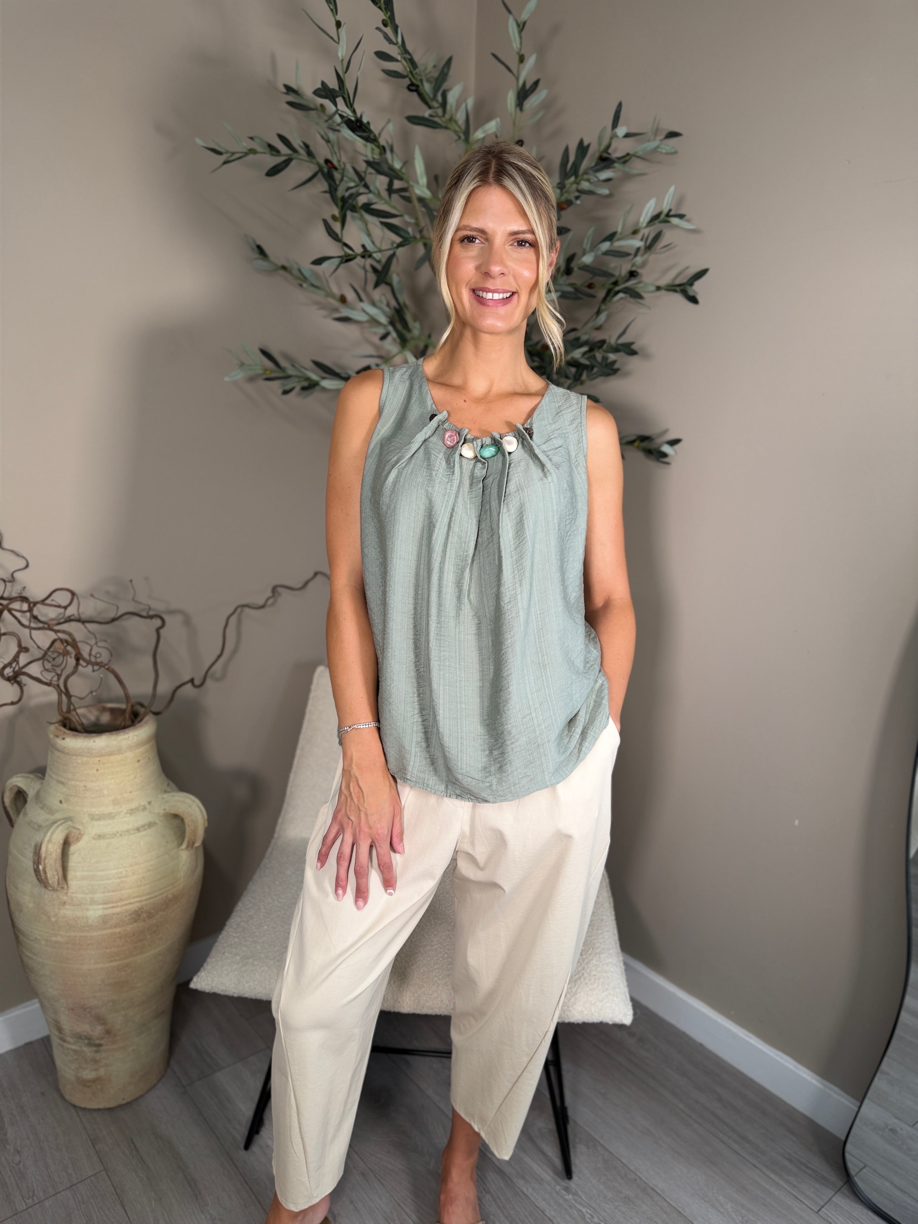 Lisbon Bead Neck Top
