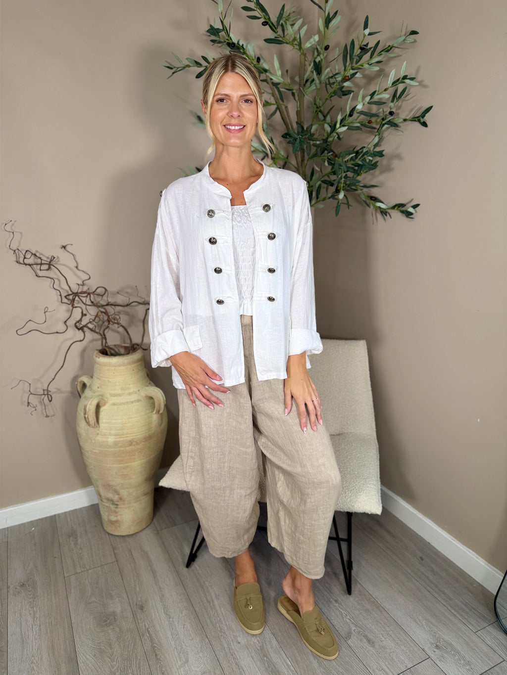 Roma Linen Cocoon Pants