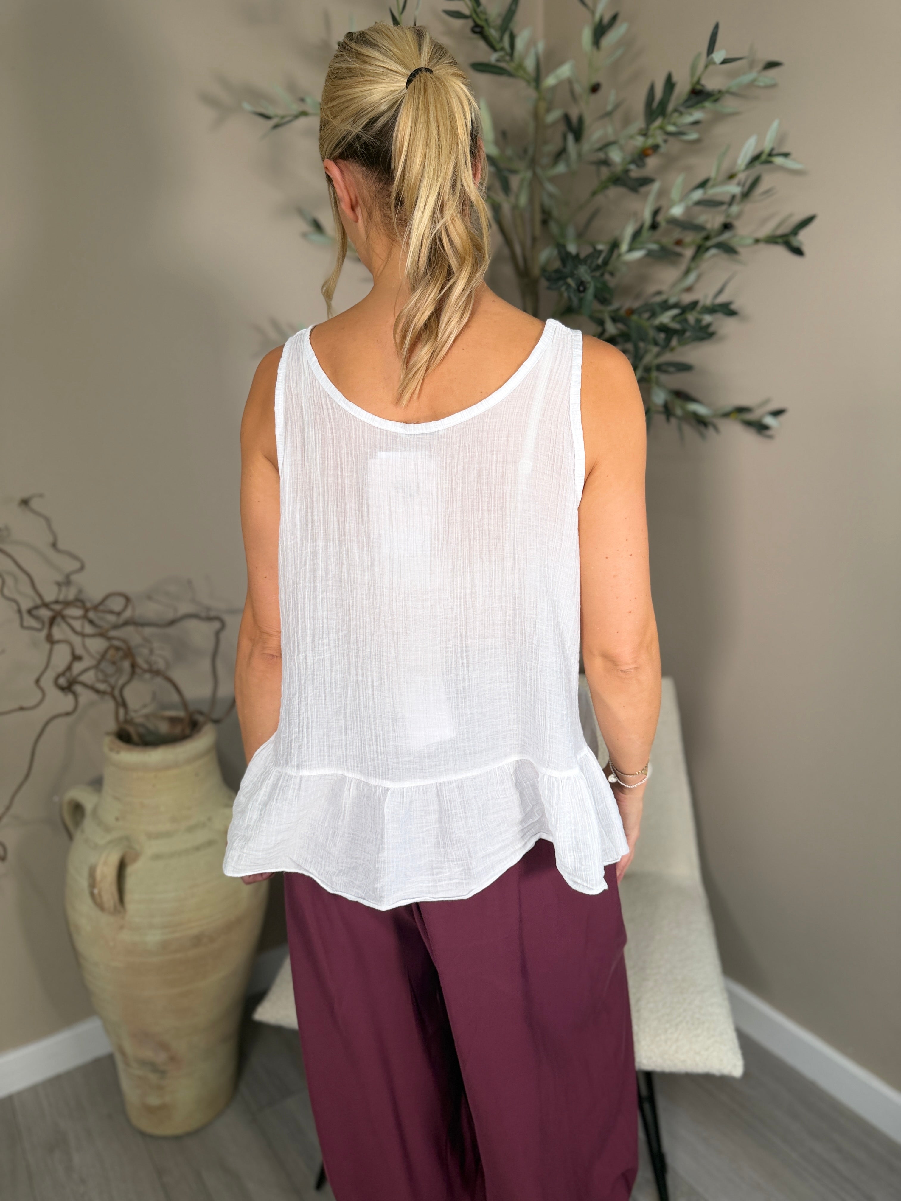 Monaco Frill Hem Top