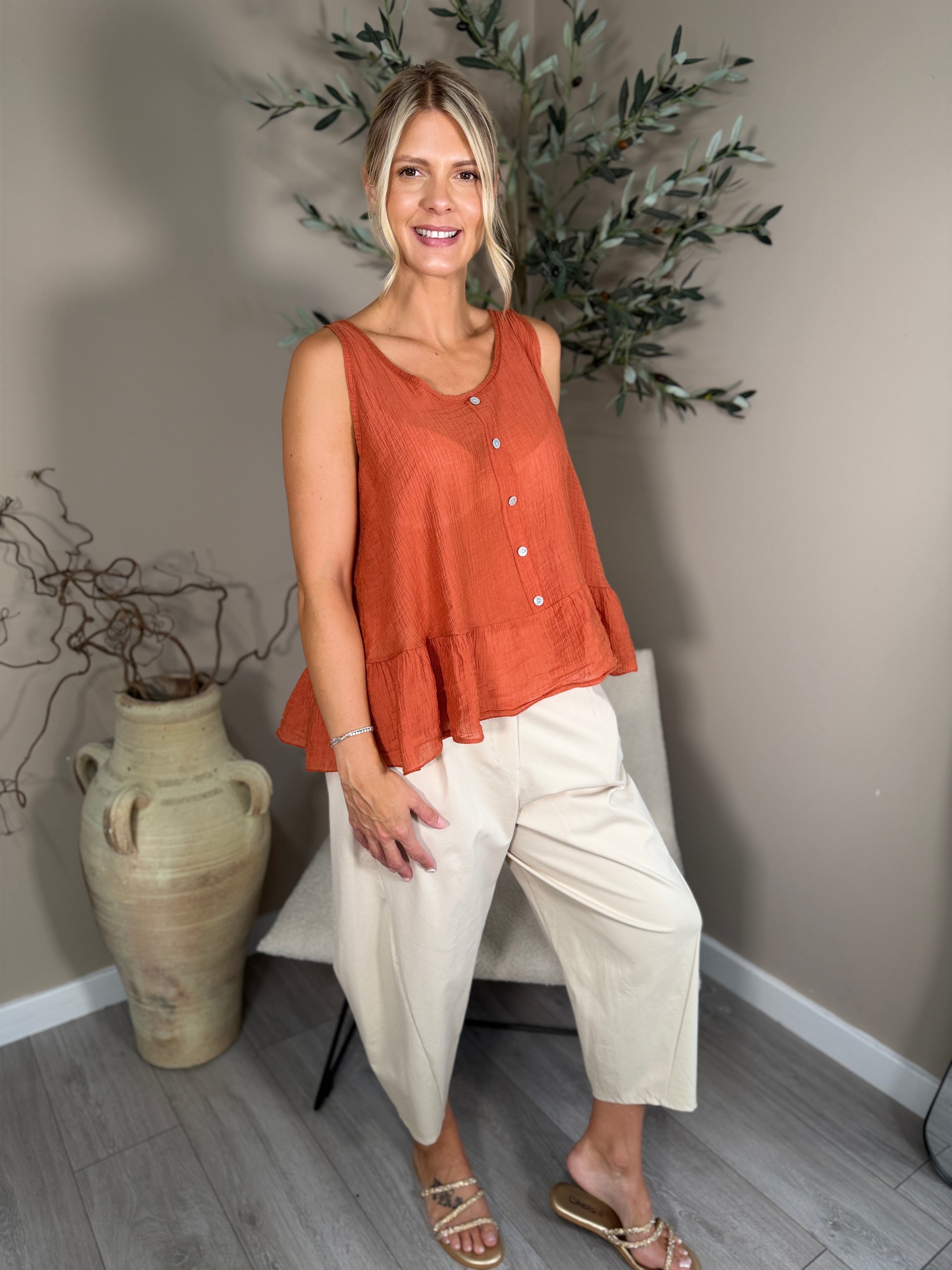 Monaco Frill Hem Top
