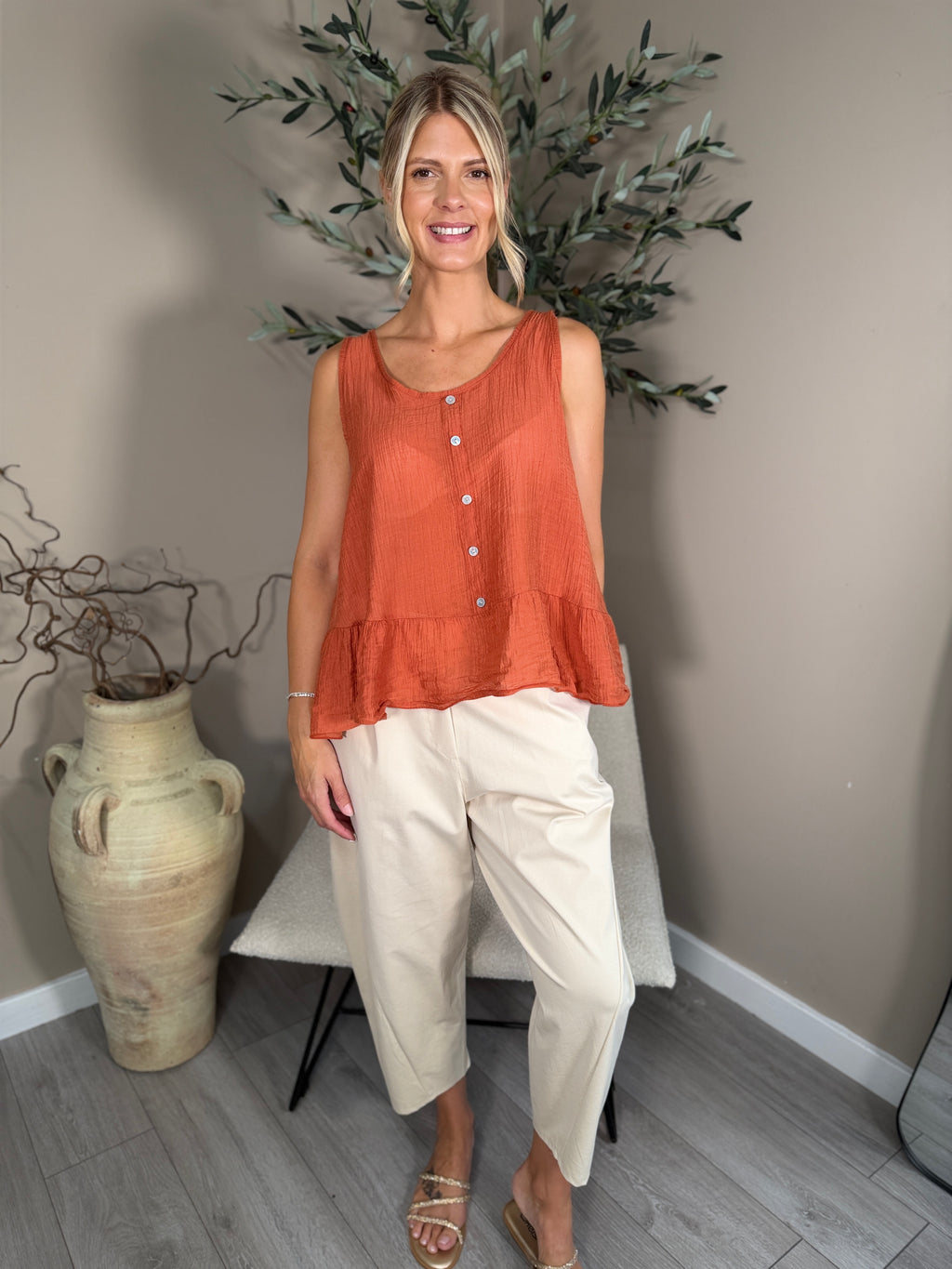 Monaco Frill Hem Top