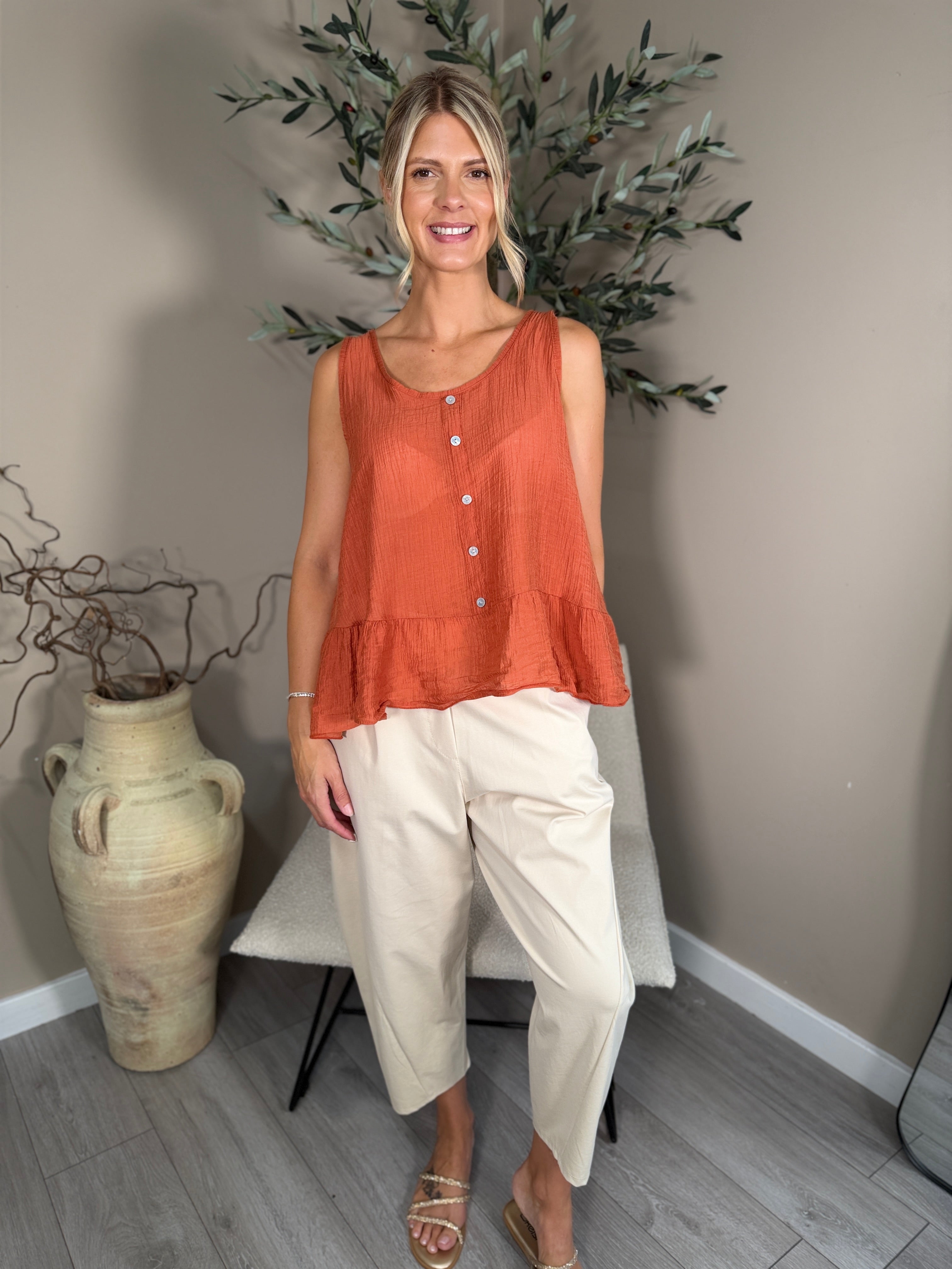 Monaco Frill Hem Top