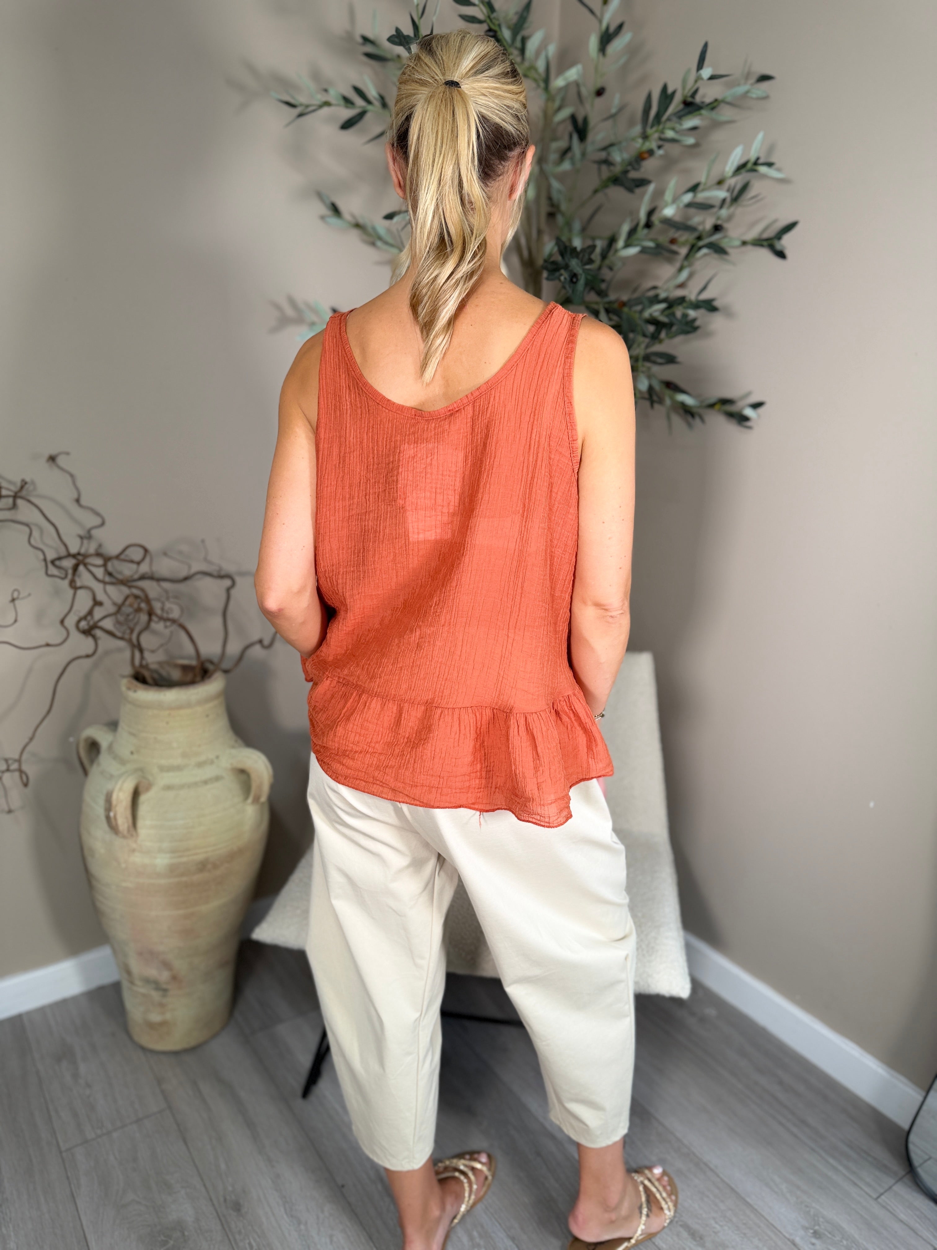 Monaco Frill Hem Top