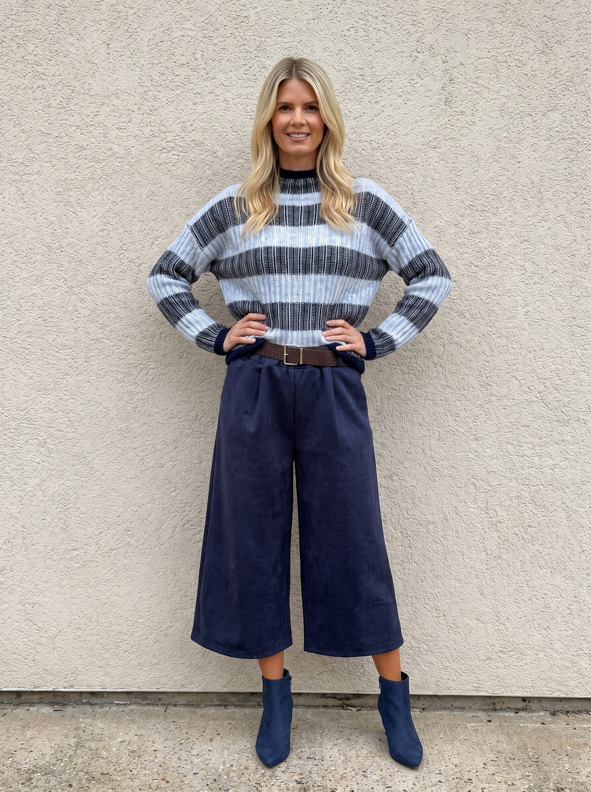Denver Cropped Faux Suede Trousers