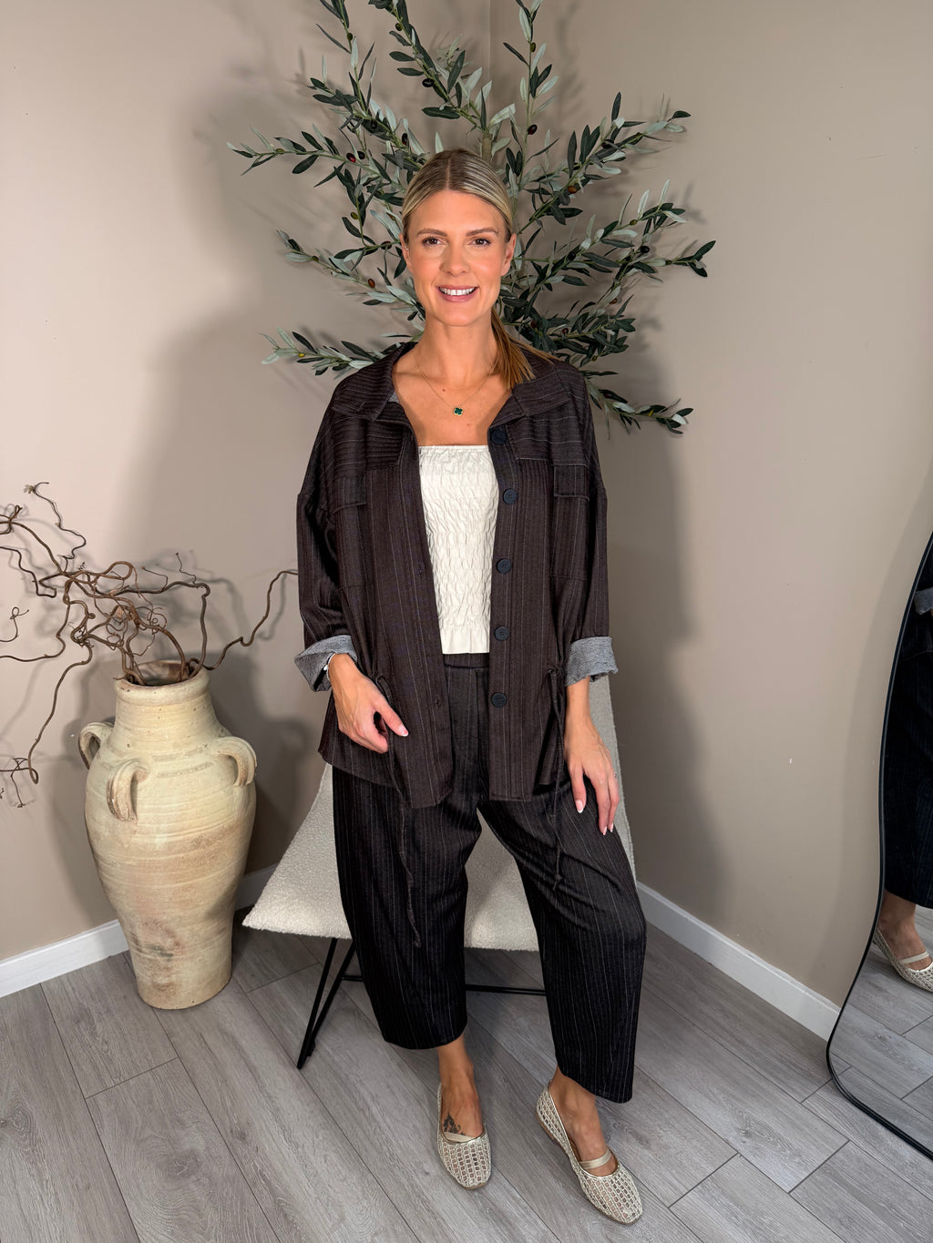 Palma Pinstripe Jacket