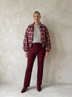 Prague Check Funnel Neck Jacket