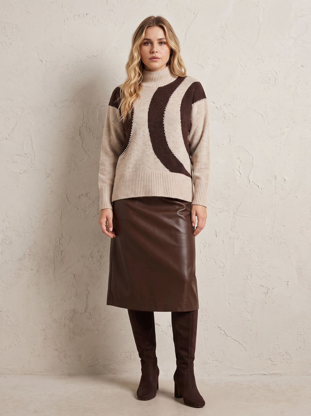 Richmond PU A-Line Skirt