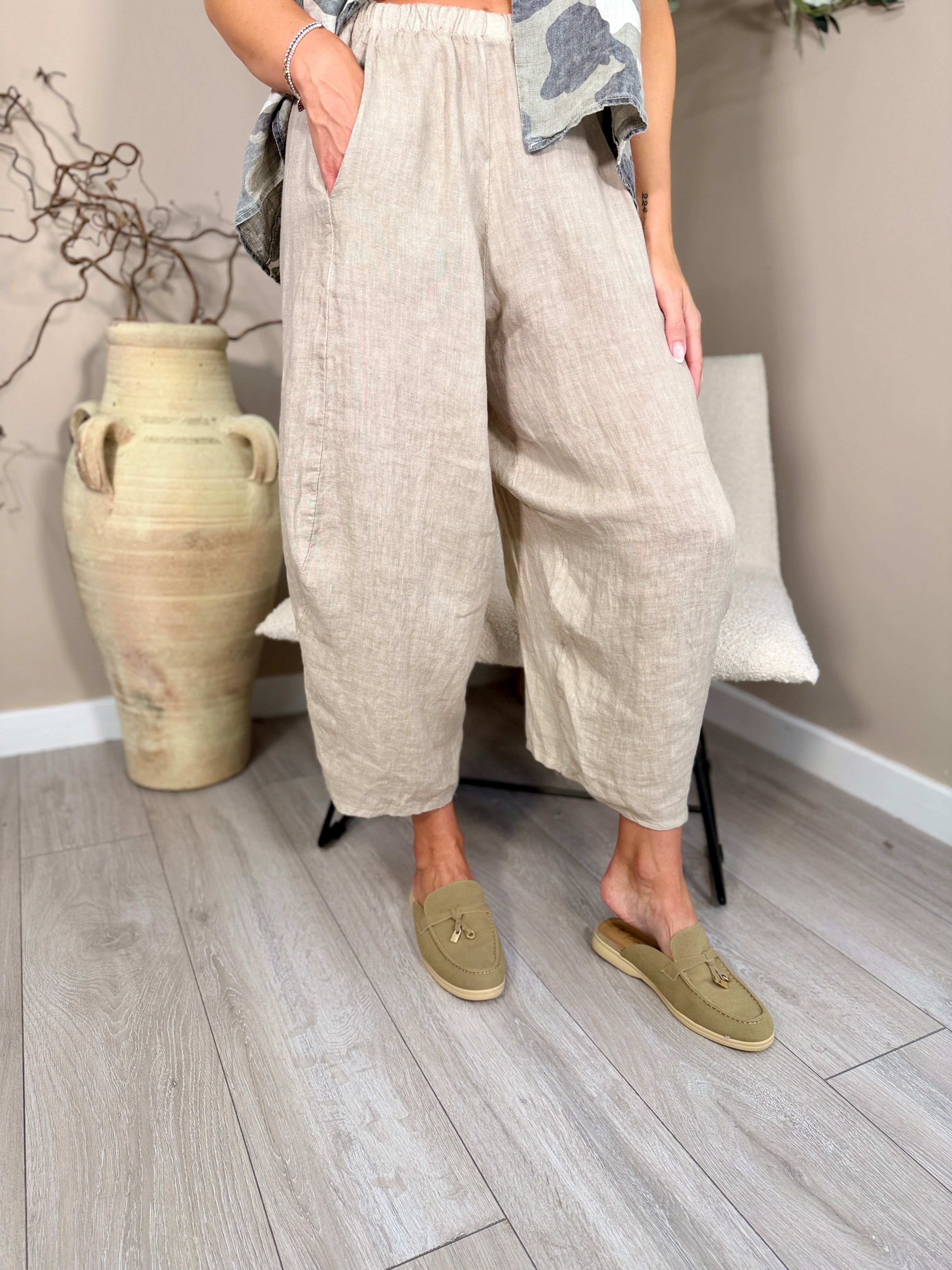 Roma Linen Cocoon Pants
