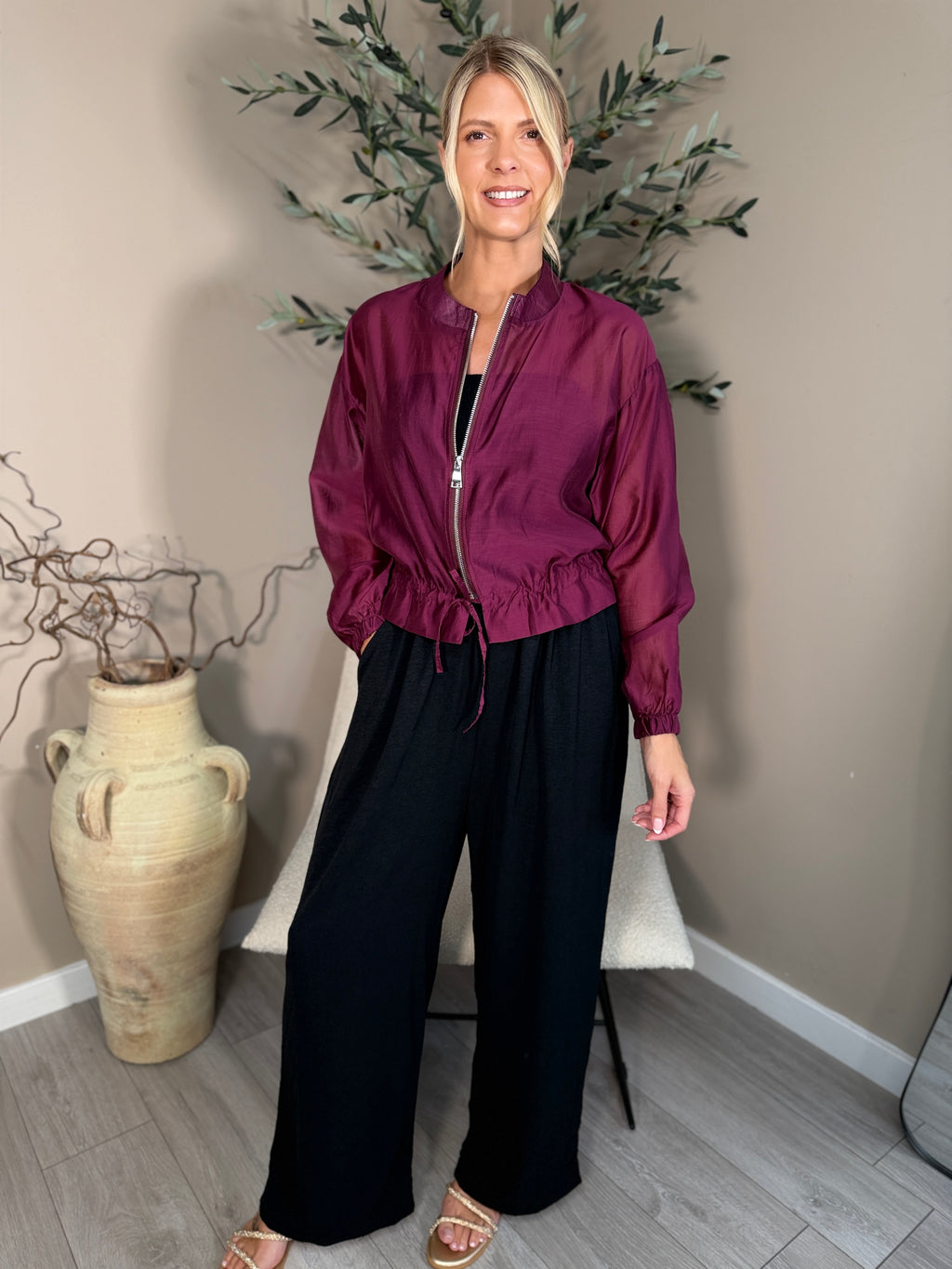 Soho Chiffon Bomber