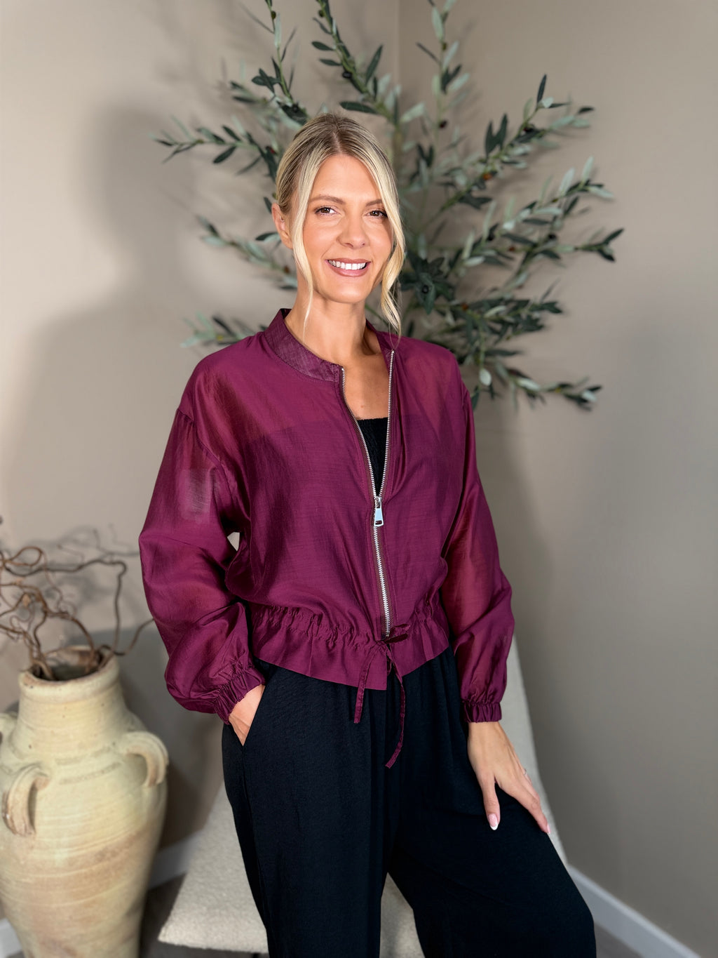 Soho Chiffon Bomber