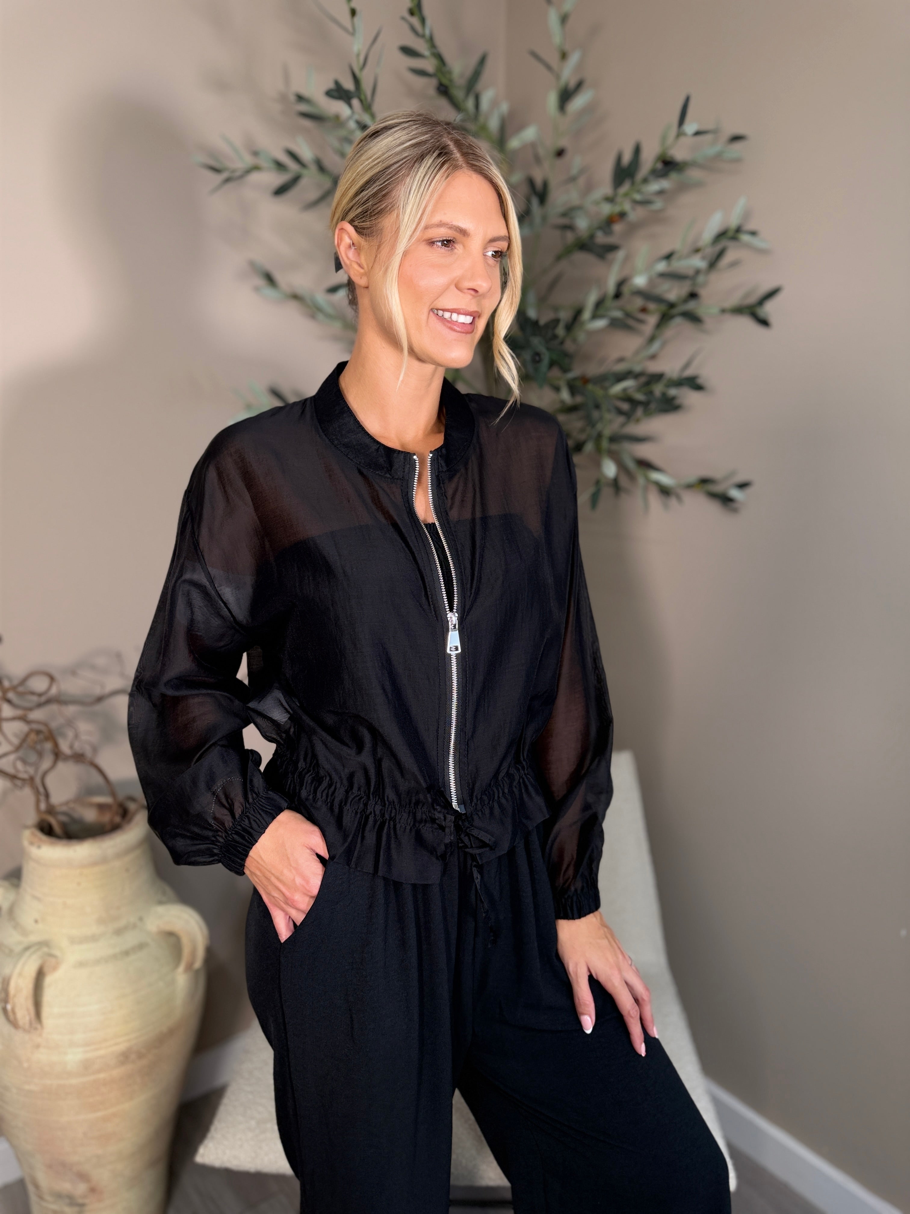 Soho Chiffon Bomber