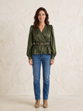 Tatton Belted Peplum Top