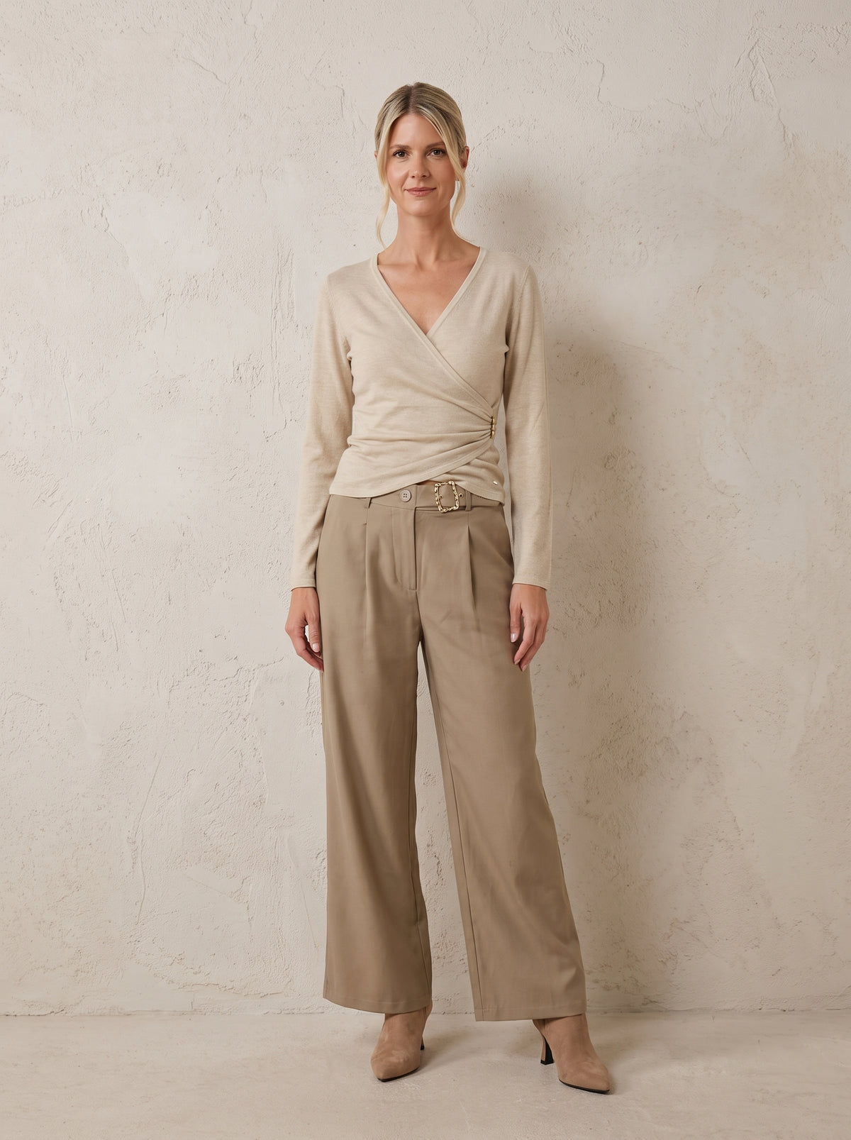 Oxford Wide Leg Trousers