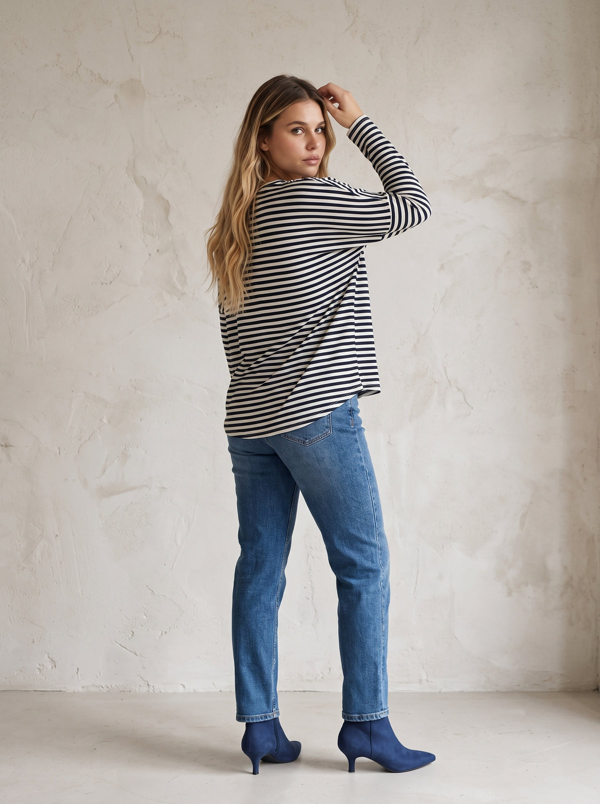 Henley Stripe Top