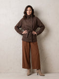 Denver Tie Waist Funnel Neck Jacket