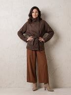 Denver Tie Waist Funnel Neck Jacket